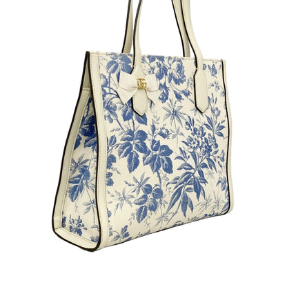 Gucci Tote Herbarium Canvas White Blue Gold — view 2