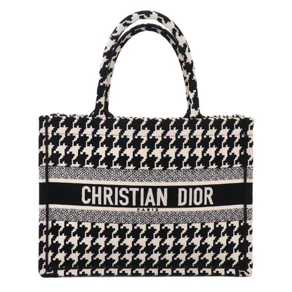 Dior Book Tote Canvas Black Houndstooth