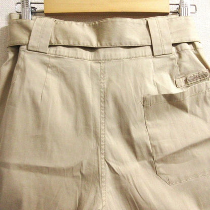 Prada Tuck Belted Wide Shorts Size 40 Beige Women's Used
