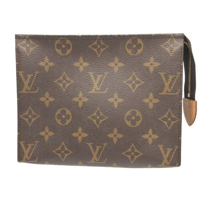 Louis Vuitton Monogram Poche Toilette 19 Brown Pouch 0581