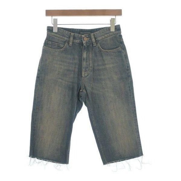 Balenciaga Shorts Pants Cotton Denim Indigo