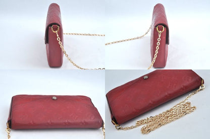Louis Vuitton Monogram Empreinte Pochette Felice Shoulder Bag Red LV 9298m