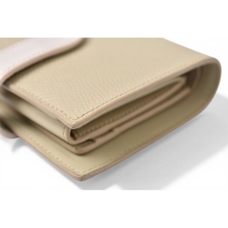 Celine Wallet Bifold Mini Strap Bicolor Terracotta Light Pink — view 5