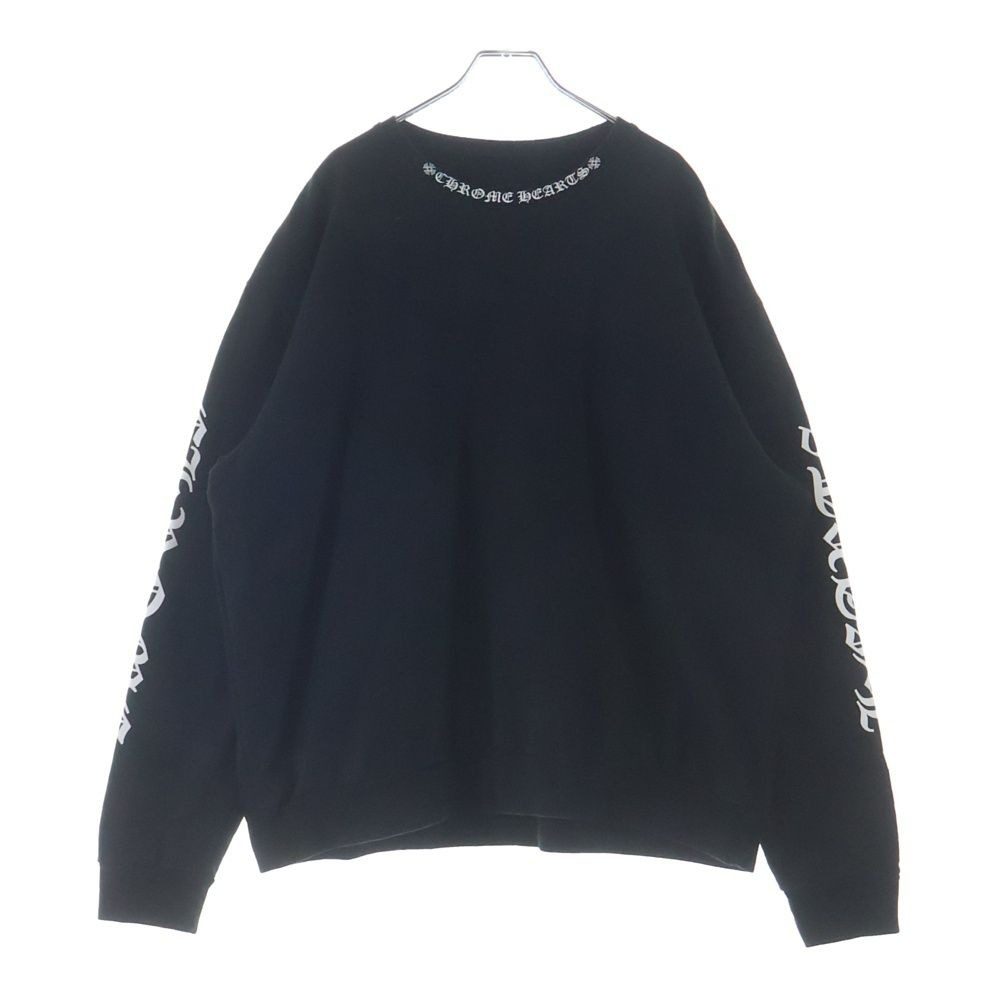 Chrome Hearts Sweatshirt Plvr Neck Logo Print Crew Trainers Black