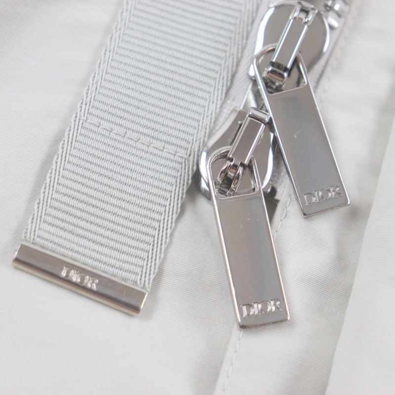 DIOR Homme 23AW 39c308a5834 Back Print Hooded Technical Cotton Double Zip Up