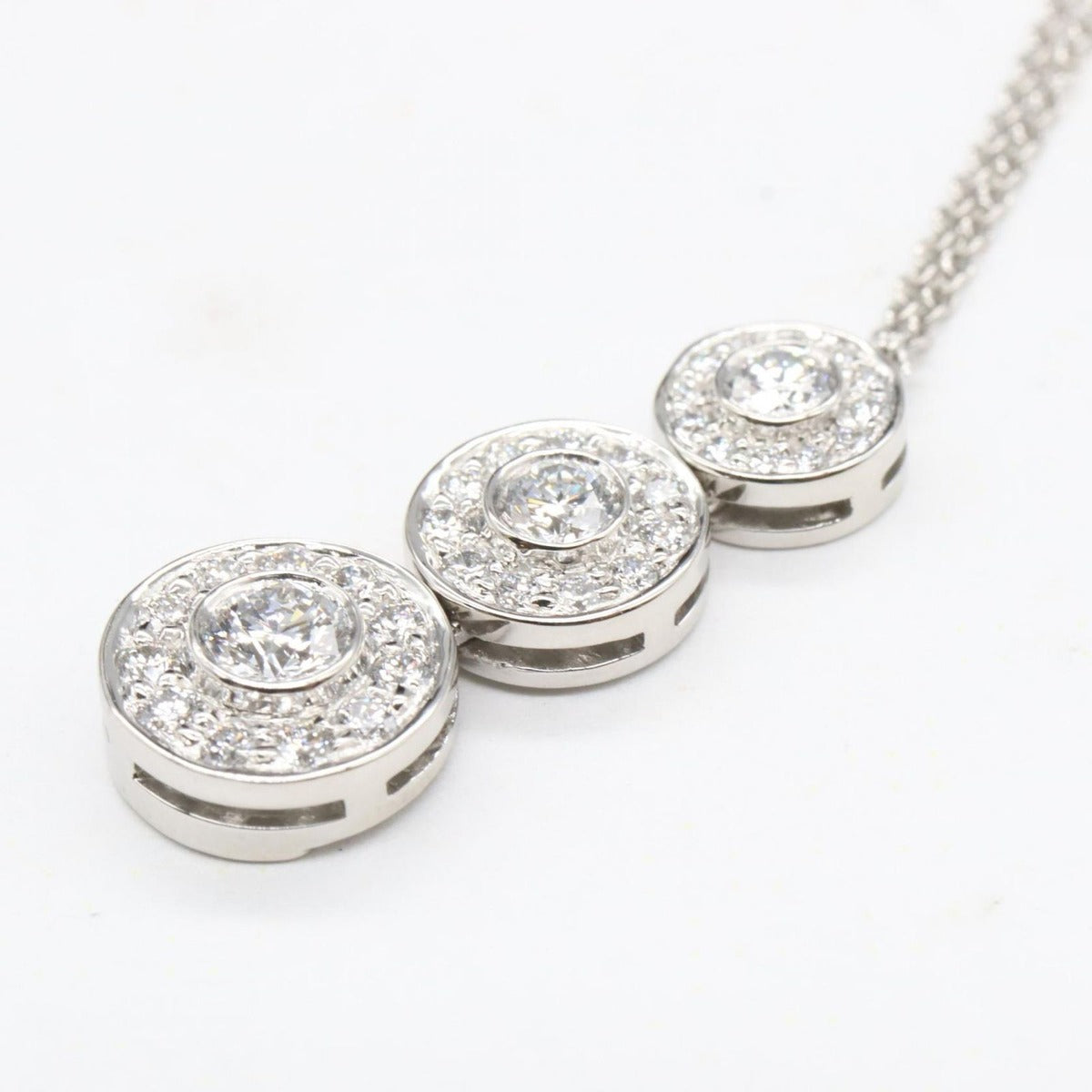 Tiffany & Co Necklace Surat Triple Drop Diamond — view 6