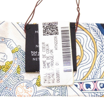 Hermes Twilly Bijoux Pique Queen Of Hearts DAME DE Coeur Silk Black Red Black