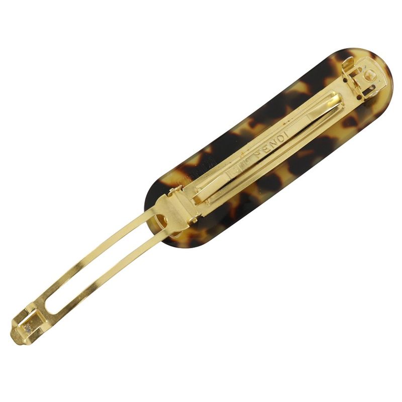 Fendi Fflogo Leopard Print Synthetic Resin Gold Women's Barrette