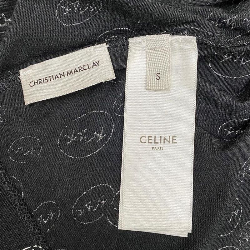 Celine X Christian Marclay Cles - Short Sleeve Crew Neck T-Shirt 2x008388e Size