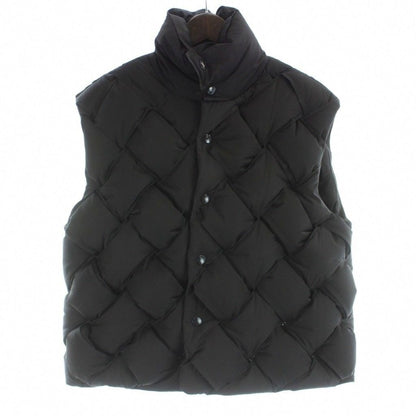 Bottega Veneta Intrecciato Technical Nylon Padded Down Vest XS Brown Dark MW