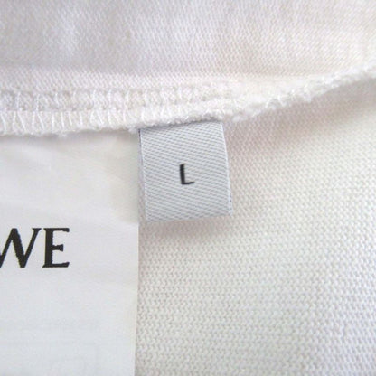Loewe Anagram Embroidery Short Sleeve Short Sleeve T-Shirt Size L White Ladies