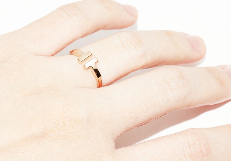 Tiffany & Co Rings 18K Pink Gold T-wire Ring