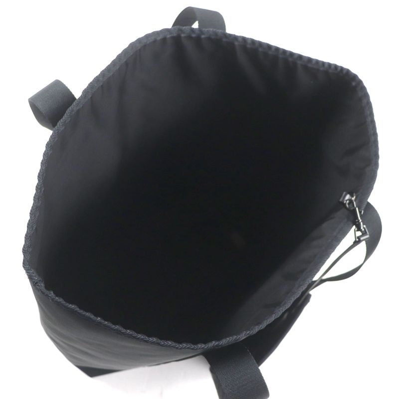 Celine 11008 Trekking Vertical Cabas Nylon Tote Bag With Logo Pouch Black