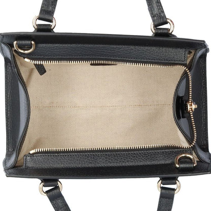 Gucci Outlet Interlocking G Soho Shoulder Bag Leather 607722 Black Ladies Gucci