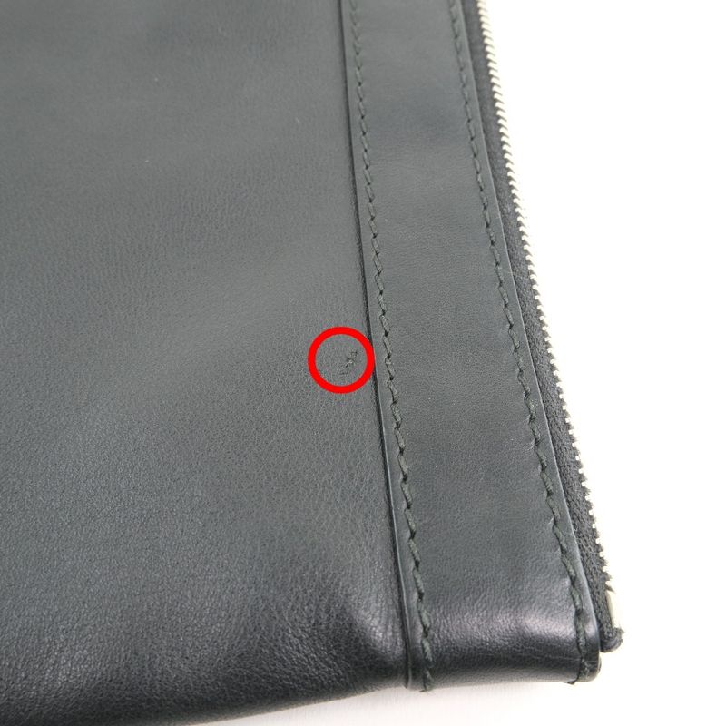 Balenciaga Navy Clip M Clutch Bag 37373 Calf Black Unisex Second Bag