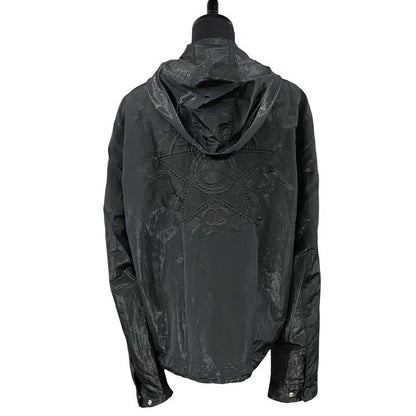 Christian Dior CD Logo Star Embroidery Nylon Jacket Mountain Hoodie Outerwear