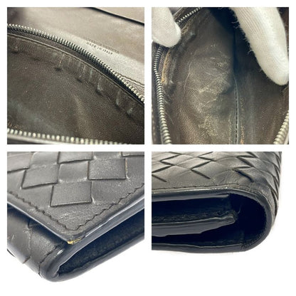 Bottega Veneta Leather Intrecciato Long Wallet Brown 372886 Long