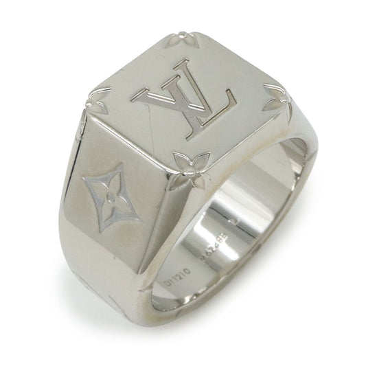 Louis Vuitton Signet Ring Monogram Metal Silver