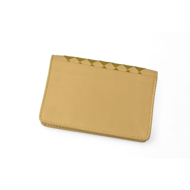 Bottega Veneta Coin Case Intrecciato Leather Beige Khaki Multi — view 3