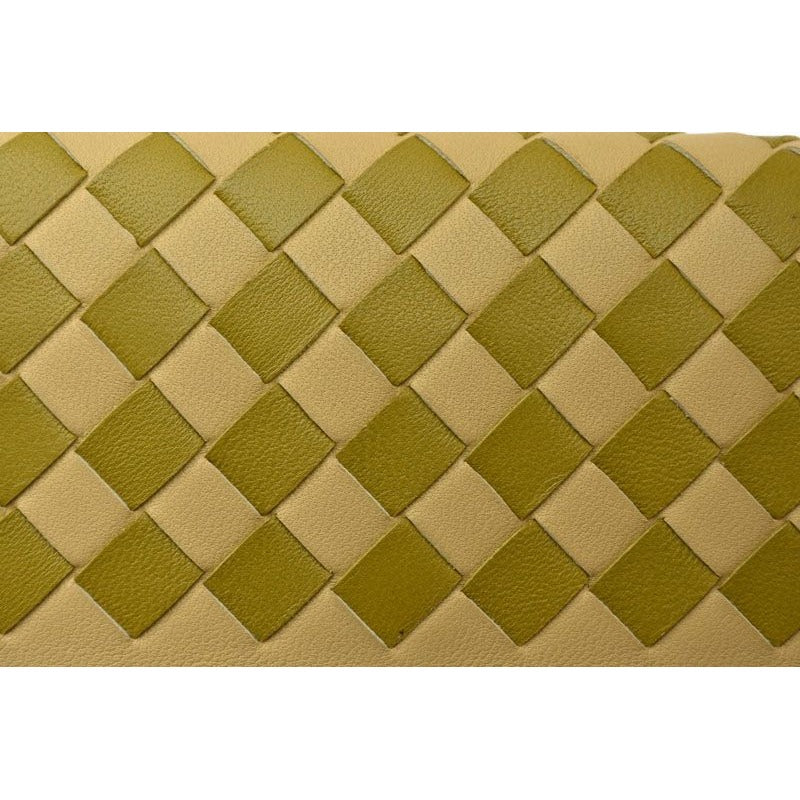Bottega Veneta Coin Case Intrecciato Leather Beige Khaki Multi — view 4