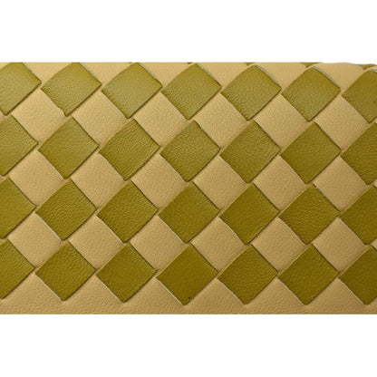 Bottega Veneta Coin Case Intrecciato Leather Beige Khaki Multi — view 4