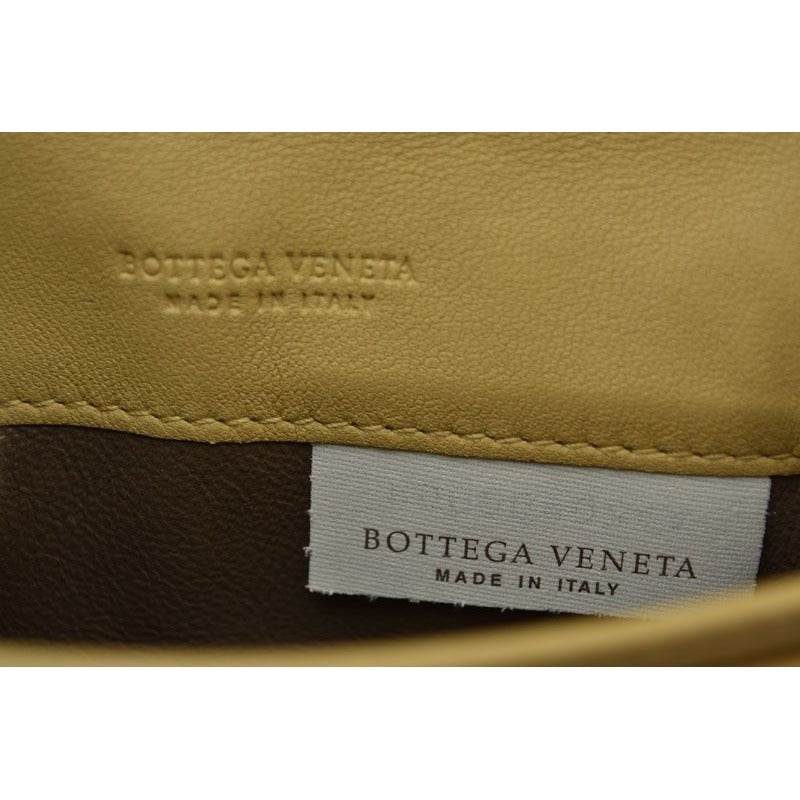 Bottega Veneta Coin Case Intrecciato Leather Beige Khaki Multi — view 7