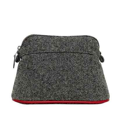 Hermes Pouch Bolide 20 Mini Gray Case Wool