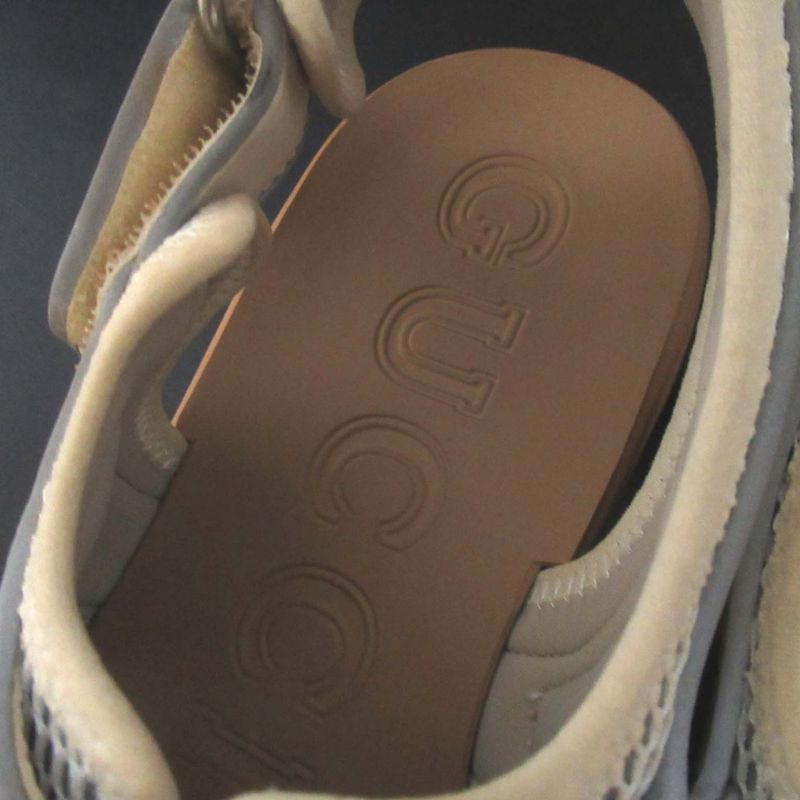 Gucci Mesh Velcro Sandals 563484 8 Size 27cm (10.63in) Beige Men's Used