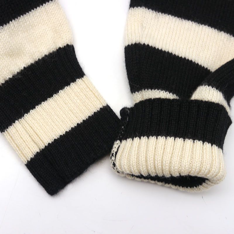 Saint Laurent Striped Knit 338879 Y1ng1 9787 XS Black White
