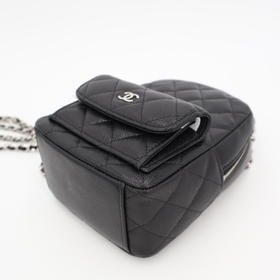 Chanel Chain Mini Backpack Sac Backpack Bag Caviar Skin (grained Calf) Women