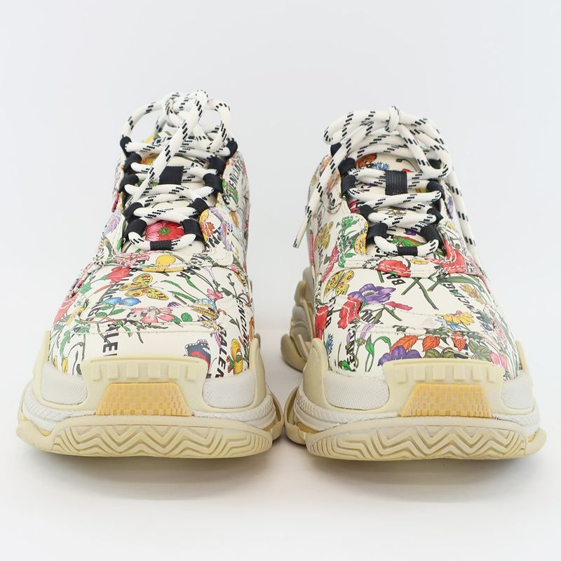 Gucci X Balenciaga Hakka Project Triple S Flora Print Notation Size