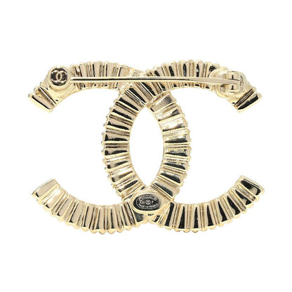 Chanel Brooch Rhinestone Brooch Gold