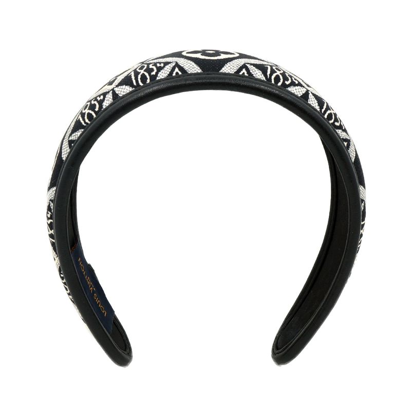 Chanel Headband Camellia 100% Silk Headband White Black Accessories