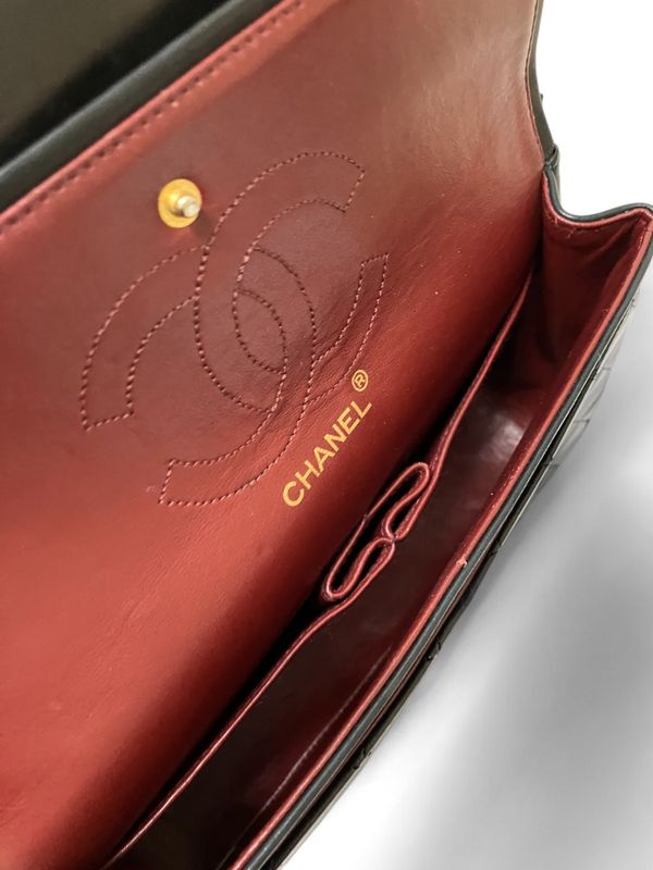 Chanel 0693053 Double Chain Double Flap Lambskin Matelasse Shoulder Bag Women