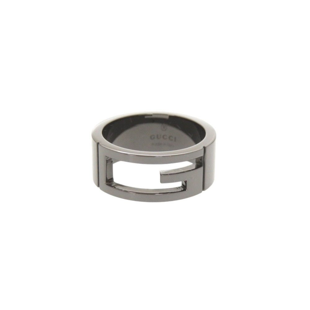 Gucci Cutout Gunmetal Ring