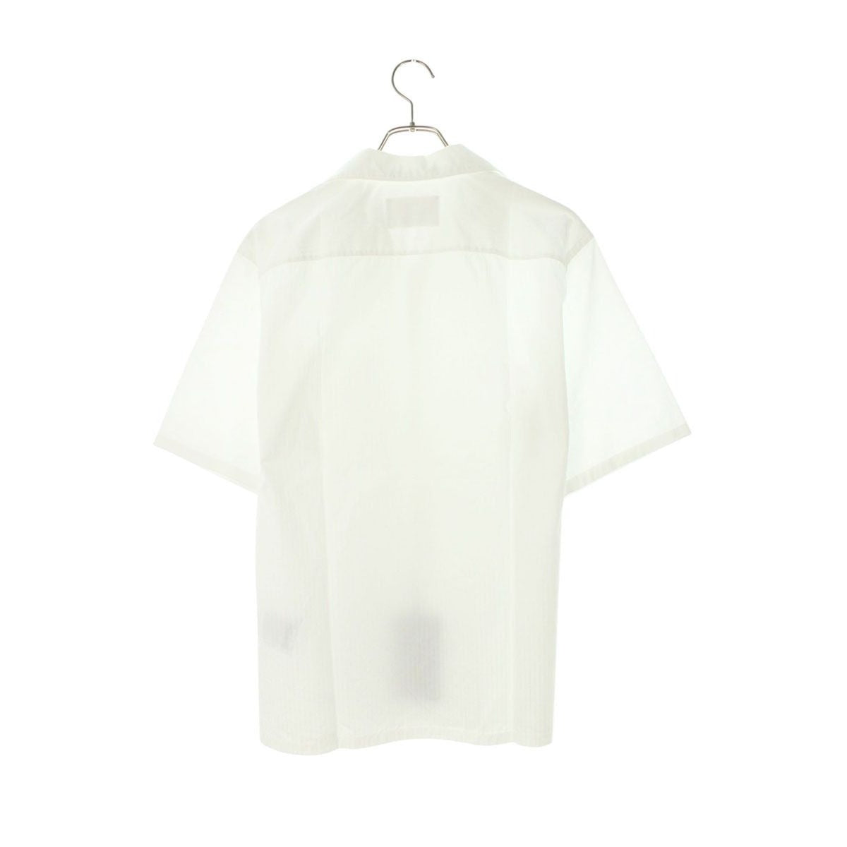 Prada Striped Triangle Patch Short Sleeve Shirt — view 2