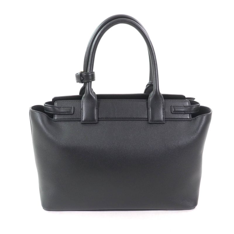 Celine 19987 Conti Bag Grained Calfskin Supple With Logo Padlock With Key Black