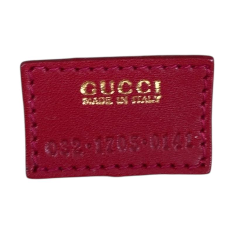 Gucci Horsebit Red Gold Hardware Suede 032 1705 0141 Handbag Vanity Bag Ladies