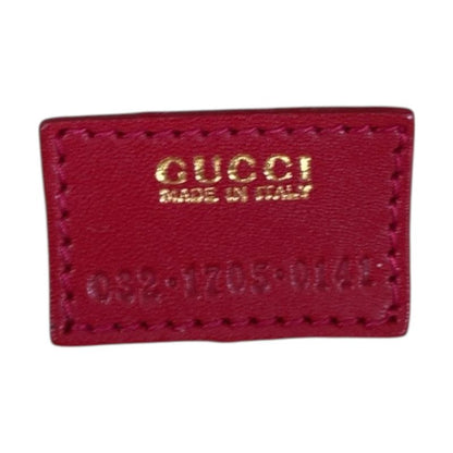 Gucci Horsebit Red Gold Hardware Suede 032 1705 0141 Handbag Vanity Bag Ladies