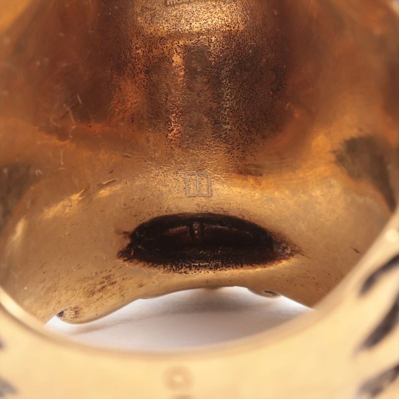 Gucci Michele Period Lion Head GP Ring 19 (actual Size 18) Gold Made In Italy
