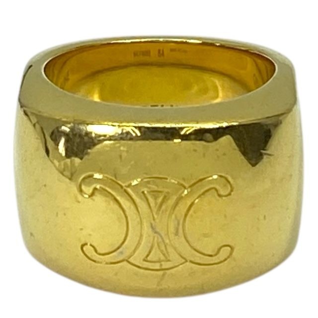 Celine Triomphe Ring Accessories Jewelry Logo GP Gold Size 54