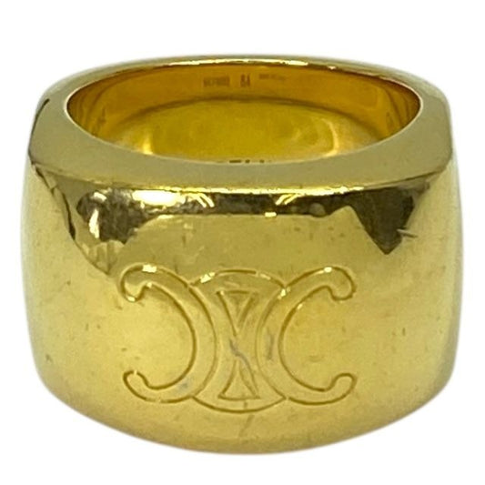 Celine Triomphe Ring Accessories Jewelry Logo GP Gold Size 54