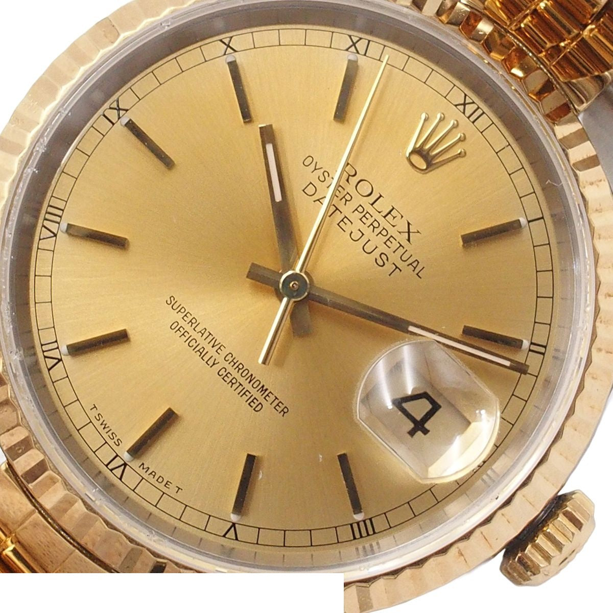 Rolex Datejust Jubilee Bracelet Champagne 18K Yellow Gold SS Watch Automatic — view 5