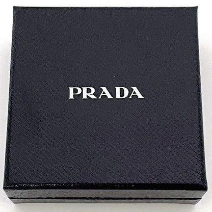 Prada Hairpin Red Silver 1if051 Unused Metal
