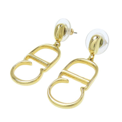Christian DIOR CD Logo Earrings Metal Ladies