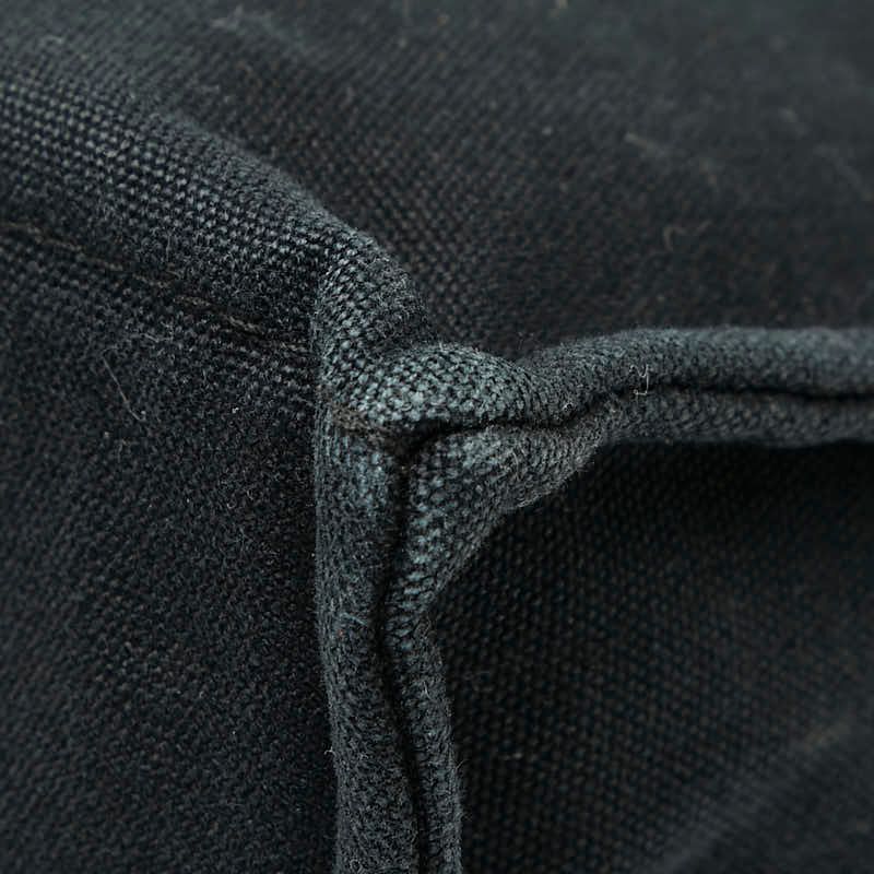 Hermes Fourre Tout Tote PM Tote Handbag Black Gray Canvas Women Hermes