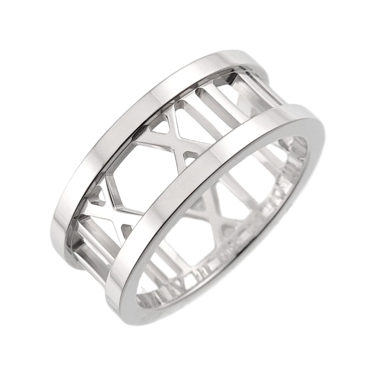 Tiffany & Co Atlas Open Ring 18k WG White Gold 750