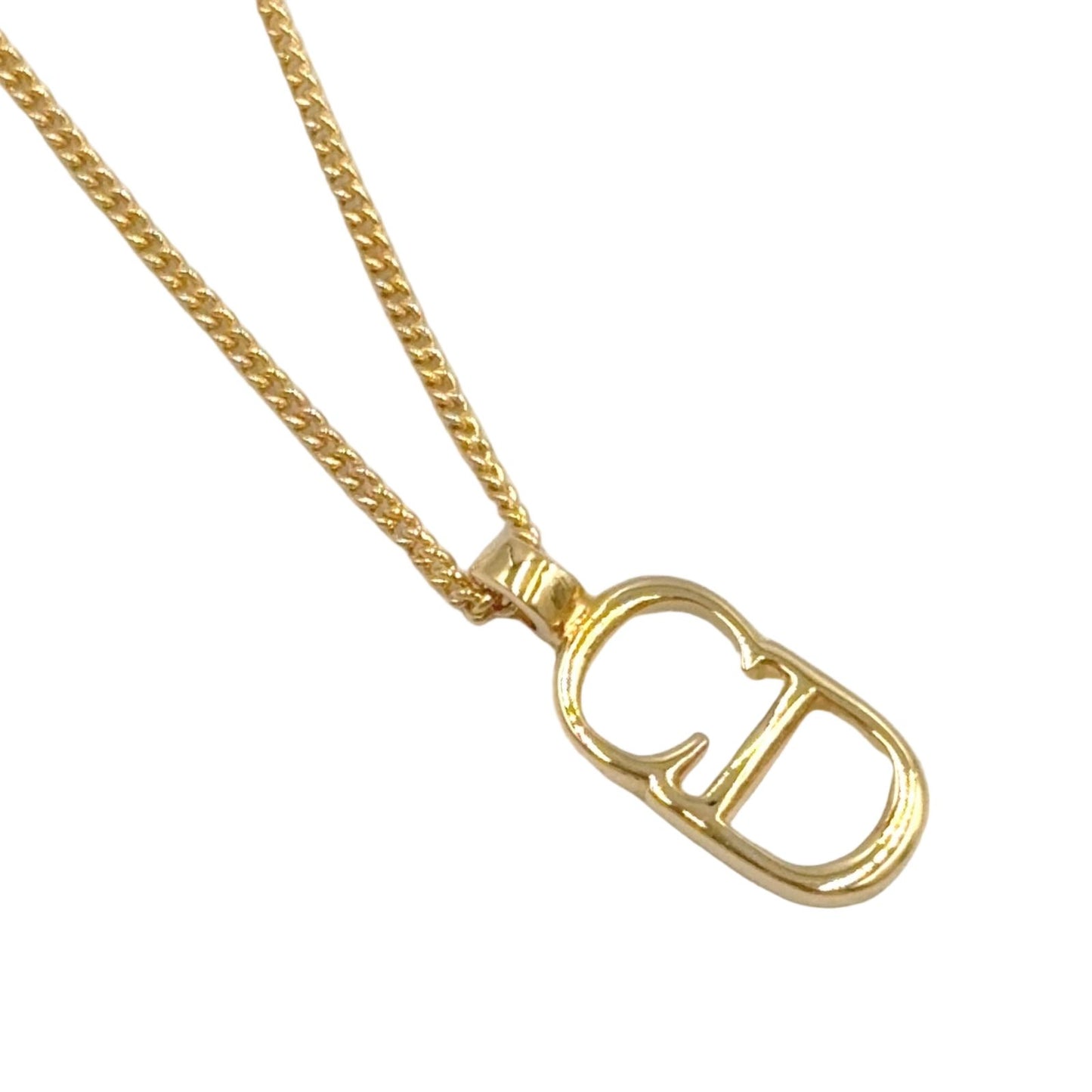 Dior CD Logo Gold Plated Necklace