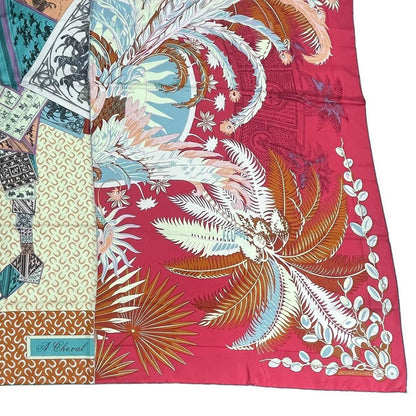 Hermes Scarf Silk Carre 140 a Cheval Sur Mon Mythiques Phoenix on — view 6