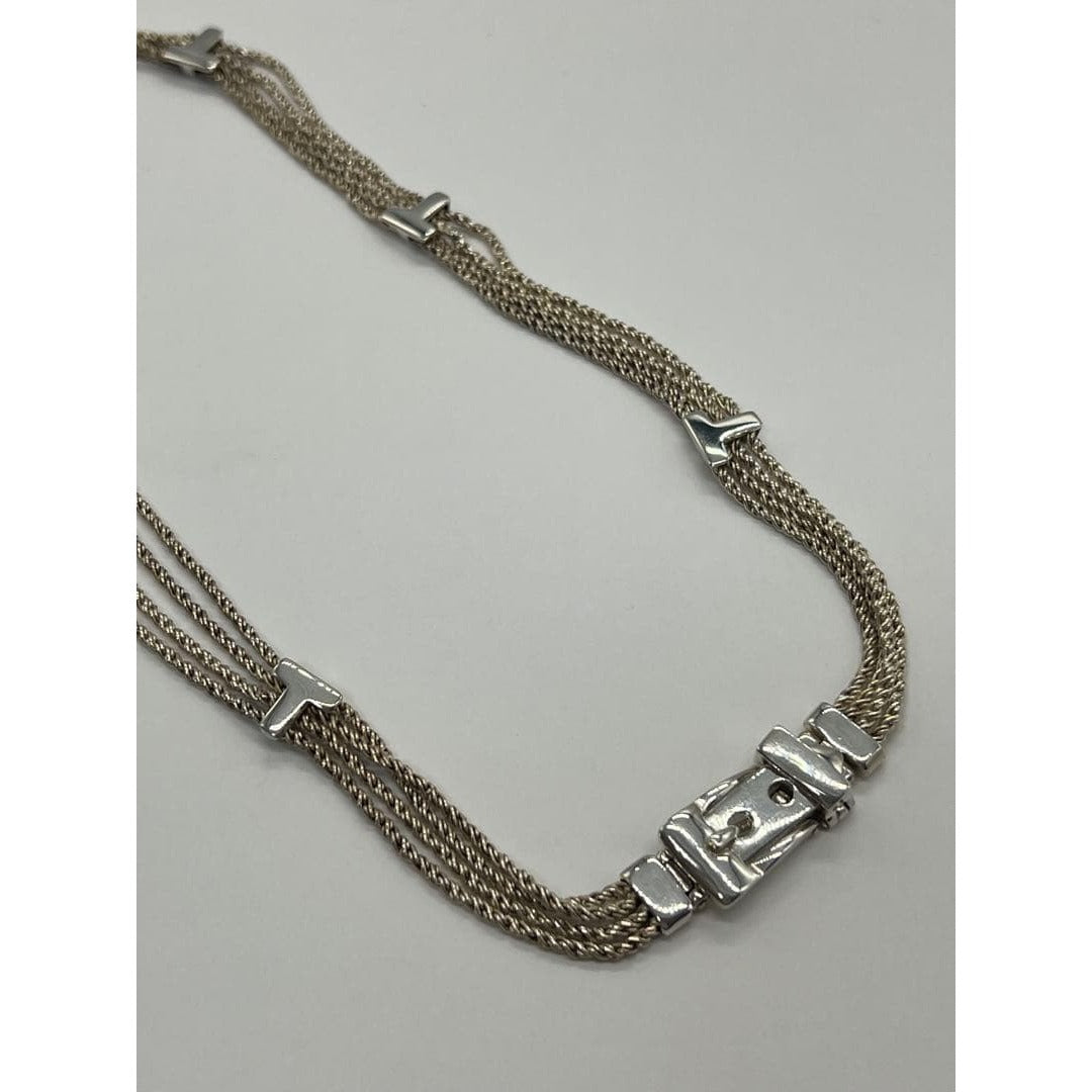Tiffany & Co 4-Strand T Rope Belt Necklace SV 925